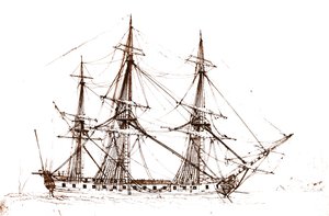 The Frigate Galathée by François Aimé Louis Dumoulin